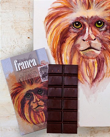 Barra de Chocolate Pé de Moleque 48% Cacau - Priscila França Chocolates