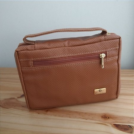 Bolsa de Bíblia ou Livro Versalhes Caramelo