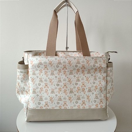 Bolsa Tote da Mamãe Urso Verde