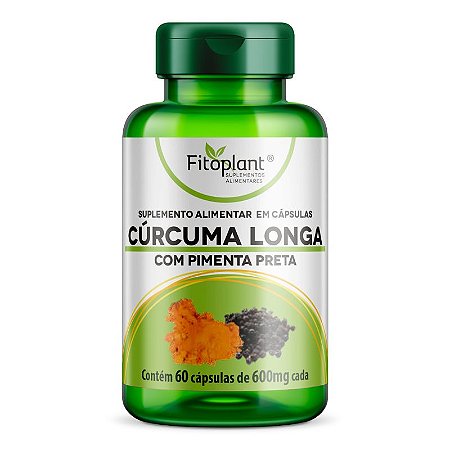 Cúrcuma c/ Pimenta Preta 60caps 600mg Fitoplant