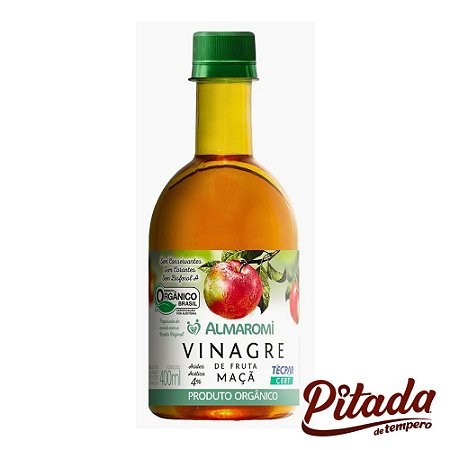 Vinagre de Maçã Orgânico 4% 400ml - Almaromi