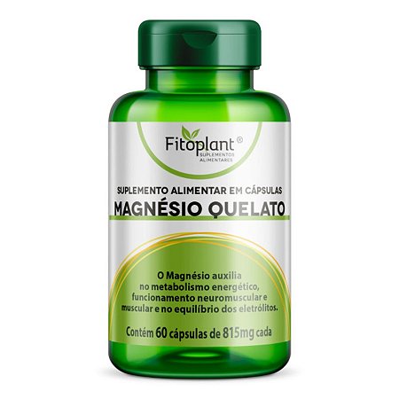 Magnésio Quelato 815mg 60caps - Fitoplant