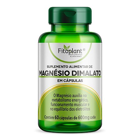 Magnésio Dimalato 600mg 60caps  Fitoplant