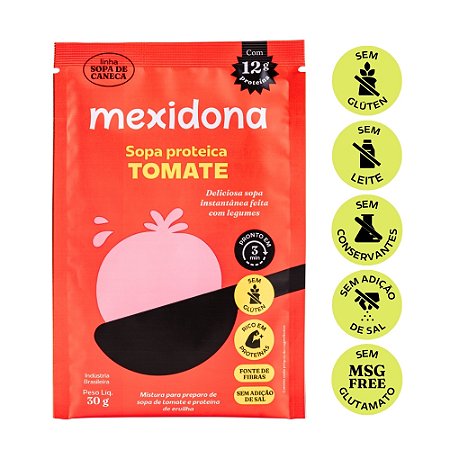 Sopa de Caneca Proteíca de Tomate 30g - Mexidona