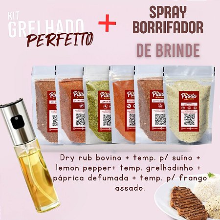Kit Grelhado Perfeito + Spray Borrifador de Brinde