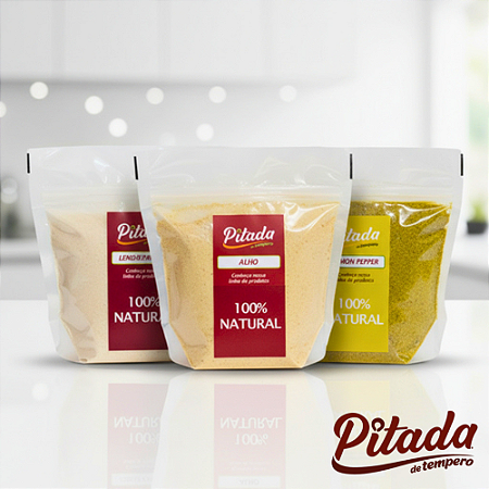 kit Alho em Pó, Cebola em Pó e Lemon Pepper