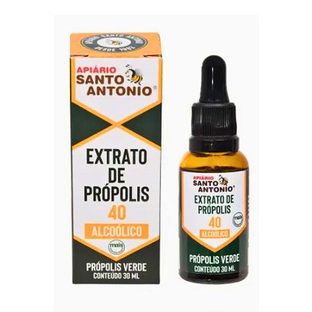 Extrato de Própolis 40% de concentração 30ml - Apiário Sto. Antonio