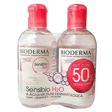KIt Sensibio H2O Solução Micelar 250ml + 50% no Sensibio H2O Solução Micelar 250ml Bioderma