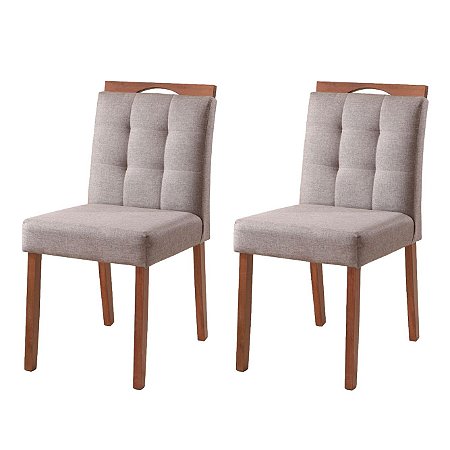 Conjunto 2 Cadeiras Estofadas Alta Qualidade Mini-lis R Decor