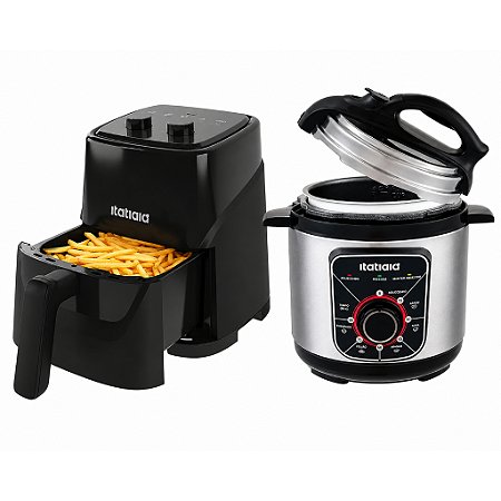 Kit para Cozinha Air Fryer 3,5L + Panela de Arroz 1L 127v Itatiaia