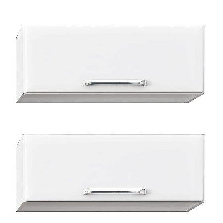 Kit 2 Armários 1 Porta Baculante Luce Itatiaia Branco