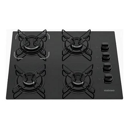 Cooktop Itatiaia Essencial 4 Bocas Preto – Bivolt 127V/220V com Acendimento Automático