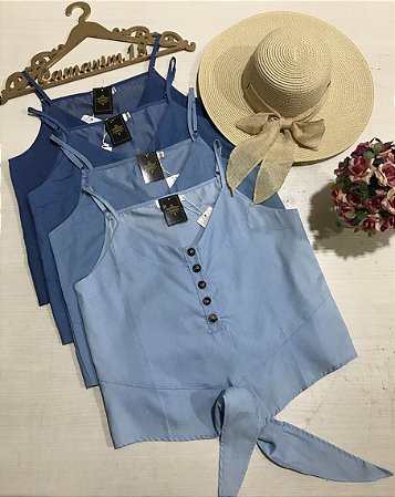 blusinha de alcinha jeans
