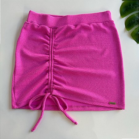 Saia Franzida Tecido lurex rosa ( valor somente da saia )
