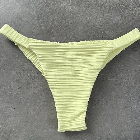 Calcinha Fita Lateral Larga fio duplo 013 Tecido sunshine amarelo (BUSTO NÃO INCLUSO)