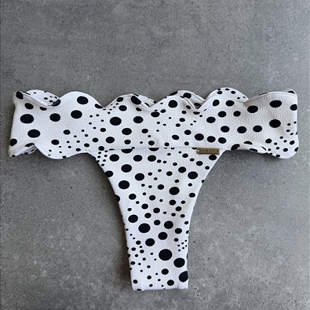 Calcinha nuvem tecido Lumiere off white poá 062 (BUSTO NÃO INCLUSO)