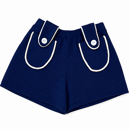 Short com bolso e detalhe corda Allure marinho