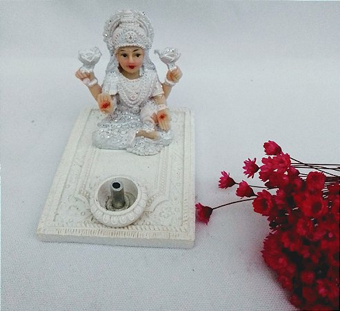 Incensario Resina Lakshmi Branco