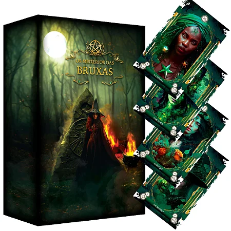 Baralho Tarot Os Mistérios das Bruxas 36 Plastificadas 100% Nacional Lançamento Sistema Lenormand