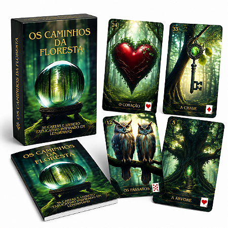 Baralho Cigano 36 Cartas Lenormand Os Caminhos Da Floresta 100% Plastificado
