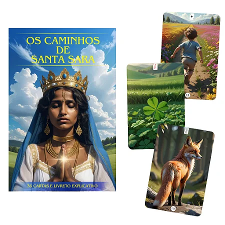 Baralho Santa Sara De Kali Tarot Lenormand 36 Cartas manual digital e fisico
