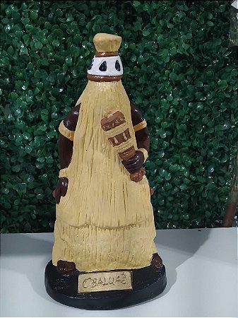 Imagem de Obaluaê em Gesso 25cm Umbanda Camdomblé