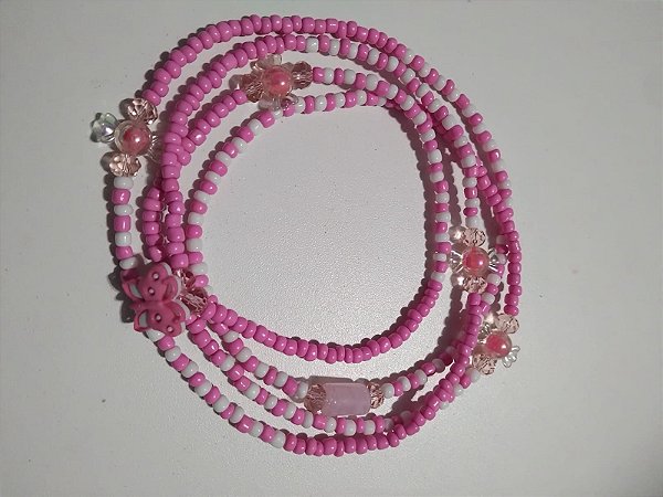 Guia de Miçangas Rosa para Erê na Umbanda