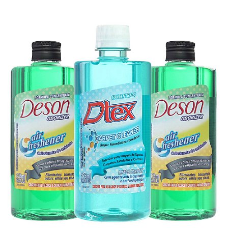 Combo Misto - Deson Odorizer + Dtex Carpet Cleaner - 475ml - Para Aspiradores e Máquinas de Limpeza - Lumazil