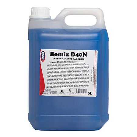 Bomix D40N Desengraxante Alcalino 5L – Pisos, Motores, Capas de Piscinas