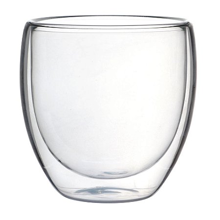 Jogo de 2 copos para Água e Suco - parede dupla em vidro - 240ml