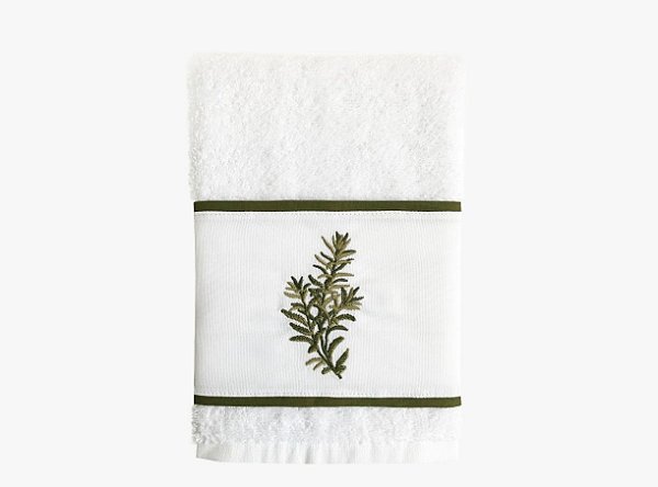 TOALHA BORDADA PARA LAVABO - ALECRIM