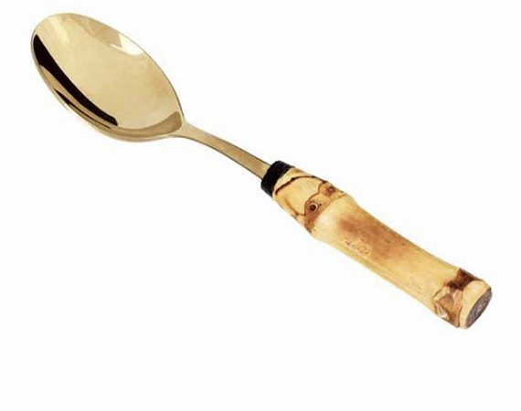COLHER DE CAFÉ  BAMBU NATURAL DOURADO - DUQUESA