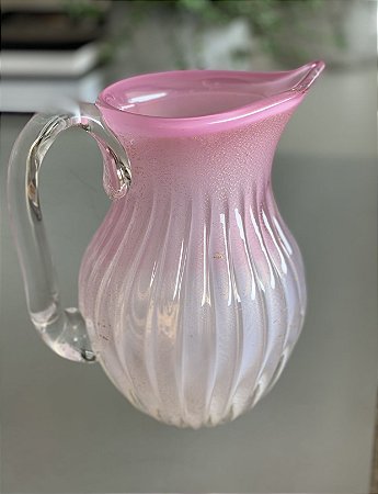JARRA EM MURANO MALVA - DEGRADÊ ROSA CHICLETE