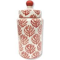 VASO DECORATIVO PORCELANA CORAL VERMELHO - M