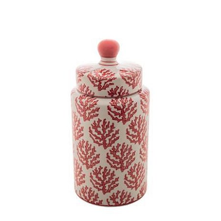 VASO DECORATIVO PORCELANA CORAL VERMELHO - P