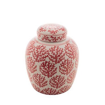 VASO DECORATIVO PORCELANA CORAL VERMELHO - G