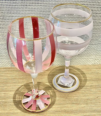 CONJUNTO 2 TAÇAS PARA ÁGUA MYKONOS ROSA