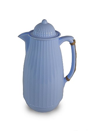 GARRAFA TÉRMICA SOFIA AZUL CLARO - COM ALÇA DE BAMBU