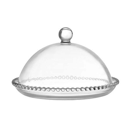 QUEIJEIRA / PORTA QUEIJO CRISTAL DE CHUMBO PEARL