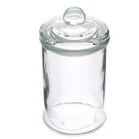 POTE DE VIDRO COM TAMPA 600ML