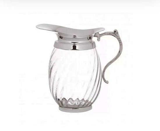 JARRA MÉDIA DE VIDRO EM PRATA - 1,25L