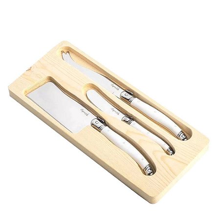 CONJ. 3 FACAS BRANCAS DE LUXO PARA QUEIJO -  LAGUIOLE LA TOUR