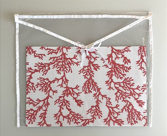 ORGANIZADOR / PORTA JOGO AMERICANO RETANGULAR BRANCO - ENVELOPE