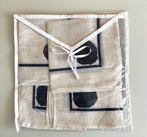 ORGANIZADOR / PORTA GUARDANAPO DE TECIDO QUADRADO BRANCO - ENVELOPE