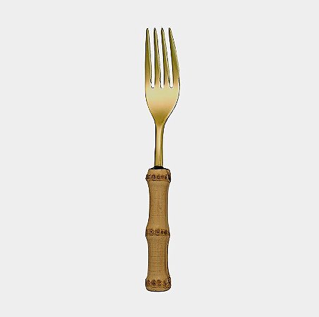 GARFO DE MESA DOURADO - BAMBU NATURAL (UNIDADE)