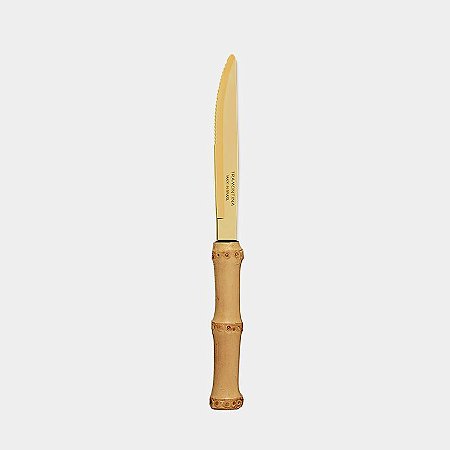 FACA DE SOBREMESA DOURADO - BAMBU NATURAL (UNIDADE)