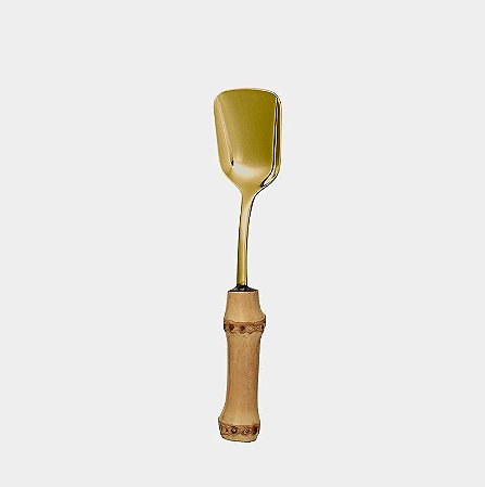 PÁ / COLHER DE AÇÚCAR DOURADO - BAMBU NATURAL (UNIDADE)