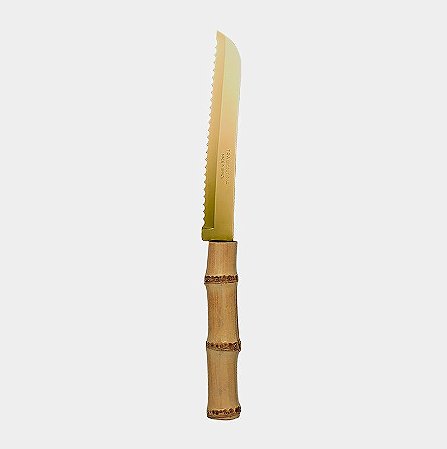 FACA DE PÃO DOURADO - BAMBU NATURAL (UNIDADE)