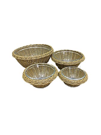 KIT 4 TRAVESSAS REDONDAS TRANCOSO EM VIME CARAMELO