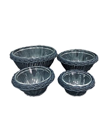 KIT 4 TRAVESSAS REDONDAS TRANCOSO EM VIME AZUL MARINHO